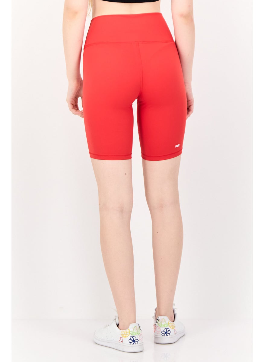 Levi's Women Regular Fit Graphic Print Basic Shorts, Red  - Image 3
