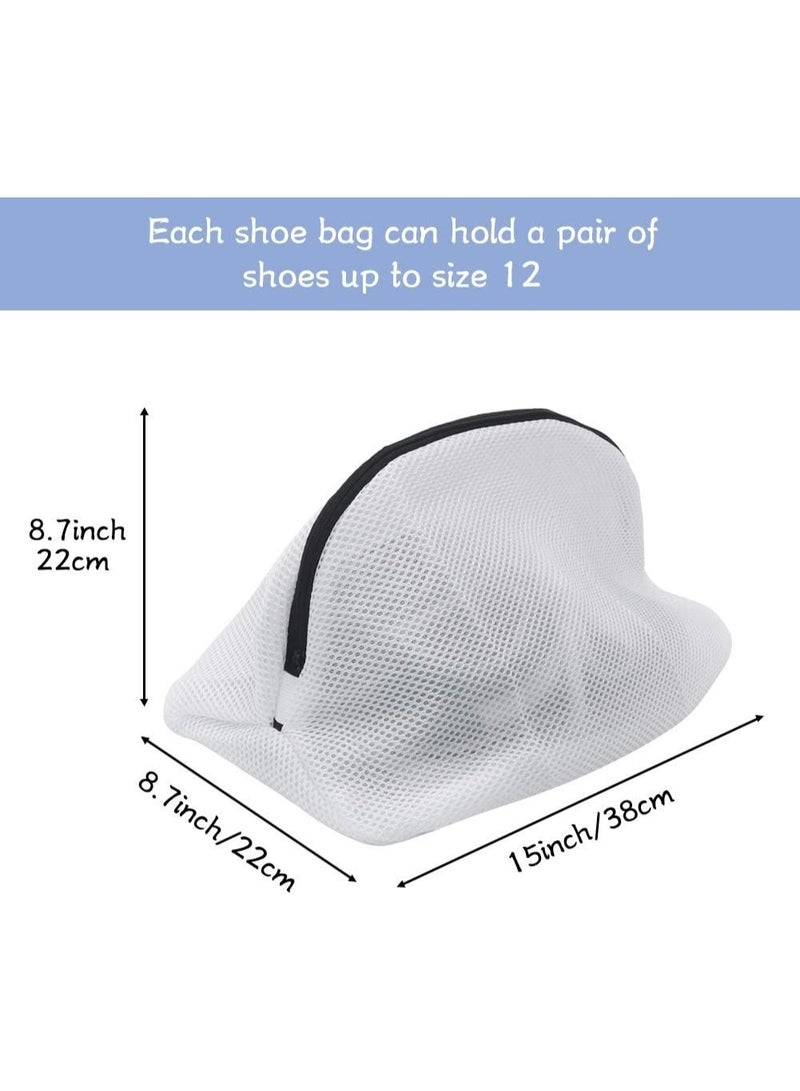 Queens Shoe Wash Bags – Set of 3 Reusable Mesh Laundry Bags for Sneakers, Trainers & Running Shoes – Fits Up to Men’s Size 12 - Image 3