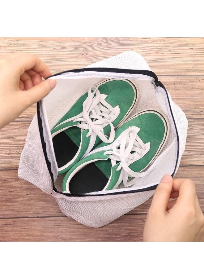 Queens Shoe Wash Bags – Set of 3 Reusable Mesh Laundry Bags for Sneakers, Trainers & Running Shoes – Fits Up to Men’s Size 12 - Image 1