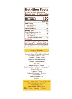 Simple Mills Organic Seed Flour Crackers Garlic and Herb 4.25 oz 120 g  - Image 2