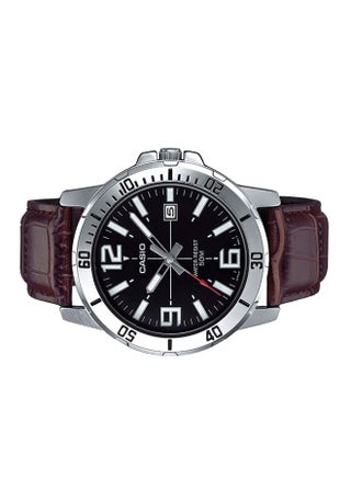 Men Leather Analog Watch MTP-VD01L-1BVUDF - 45 mm - Brown - view 2