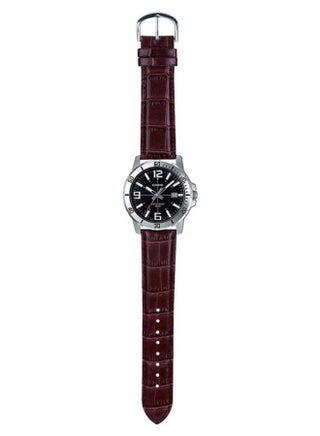 Men Leather Analog Watch MTP-VD01L-1BVUDF - 45 mm - Brown - view 4