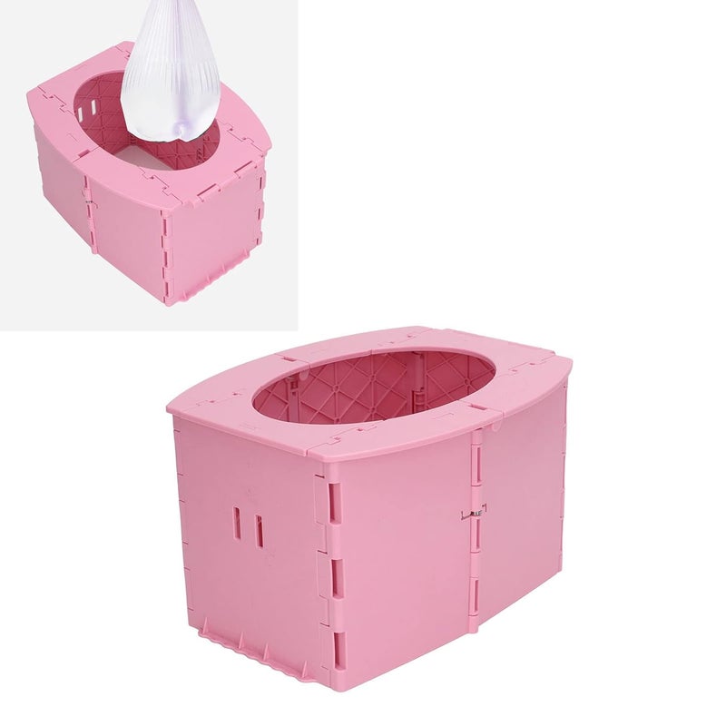 YWBL-WH Toddler Potty, Portable Foldable Travel Toilet Seat, Reusable Training Chair for Kids on Camping Trips and Long Car Rides (Pink) - Image 4