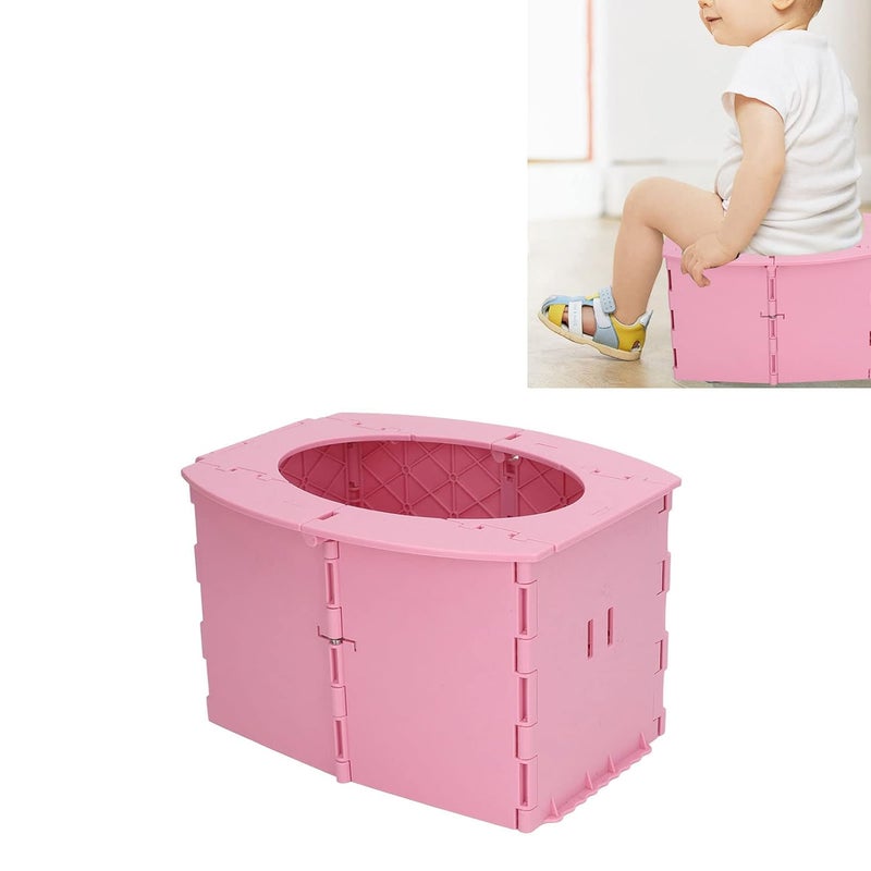 YWBL-WH Toddler Potty, Portable Foldable Travel Toilet Seat, Reusable Training Chair for Kids on Camping Trips and Long Car Rides (Pink) - Image 3