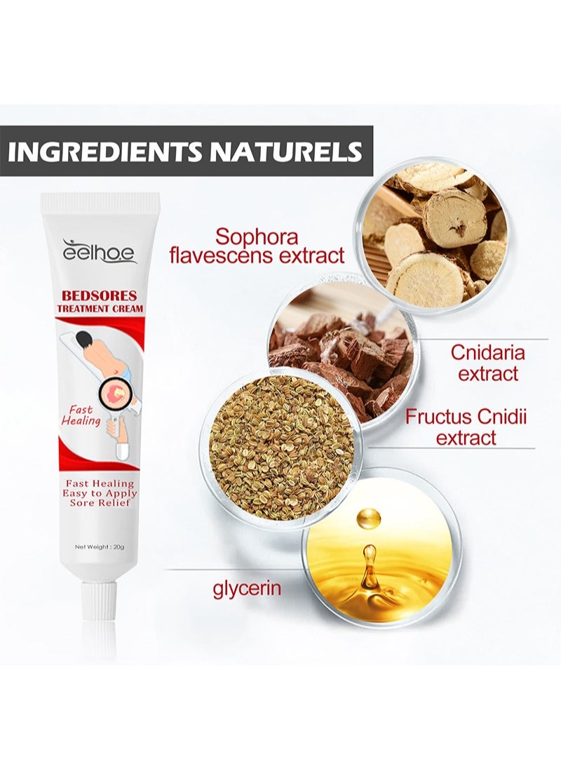 EELHOE - Decubitus Repair Cream，Bedsores Treatment Cream-Rapid Healing of Bedsores and Pressure Ulcers，Deep Penetration Soothing Natural Moisturizing Cream，Easy to Apply Sore Relief - Image 1