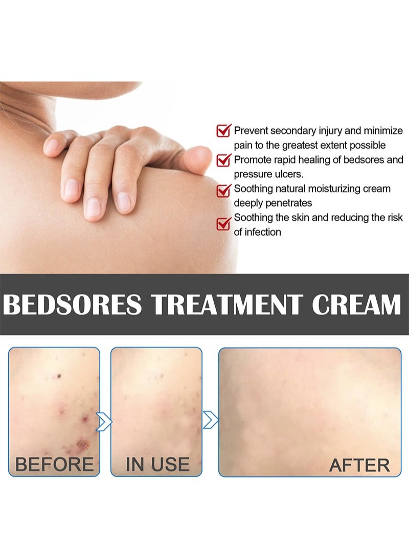 EELHOE - Decubitus Repair Cream，Bedsores Treatment Cream-Rapid Healing of Bedsores and Pressure Ulcers，Deep Penetration Soothing Natural Moisturizing Cream，Easy to Apply Sore Relief - Image 1