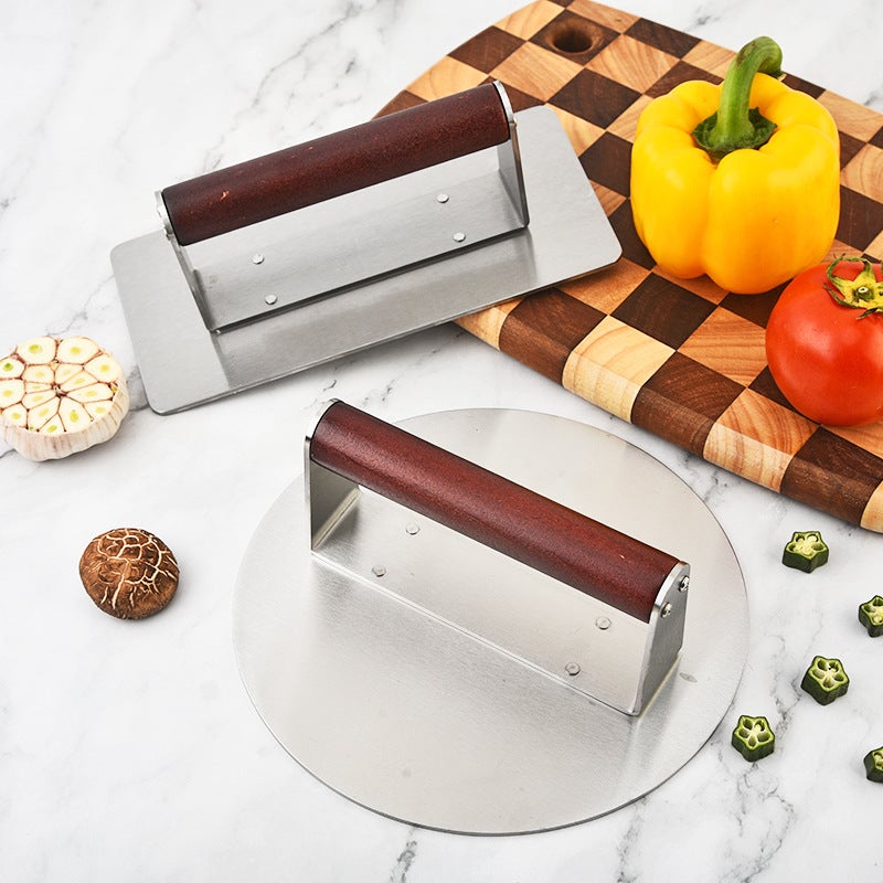 Stainless Steel Round Hamburger Meat Press Household Square Steak Meat Pie Press Kitchen Hand-Pressed Hamburger Maker - Image 5