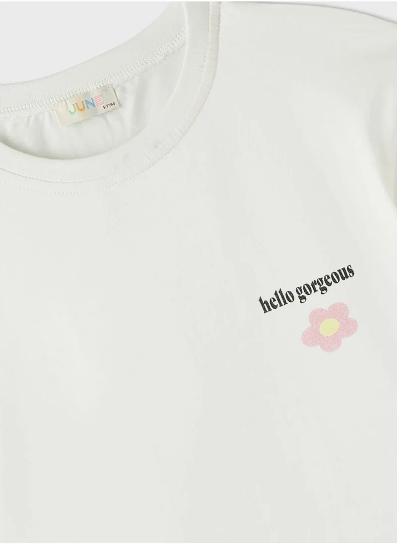 جون Kids Crew Neck T-Shirt And Short Sets