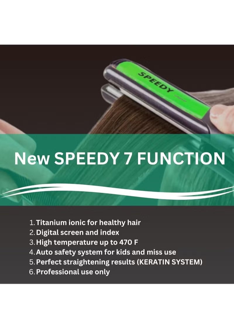 Speedy معالجة الشعر بالكيراتين سبيدي SP-21 مكواة احترافية 470 درجة فهرنهايت بسلك دوار 360 درجة - Image 3