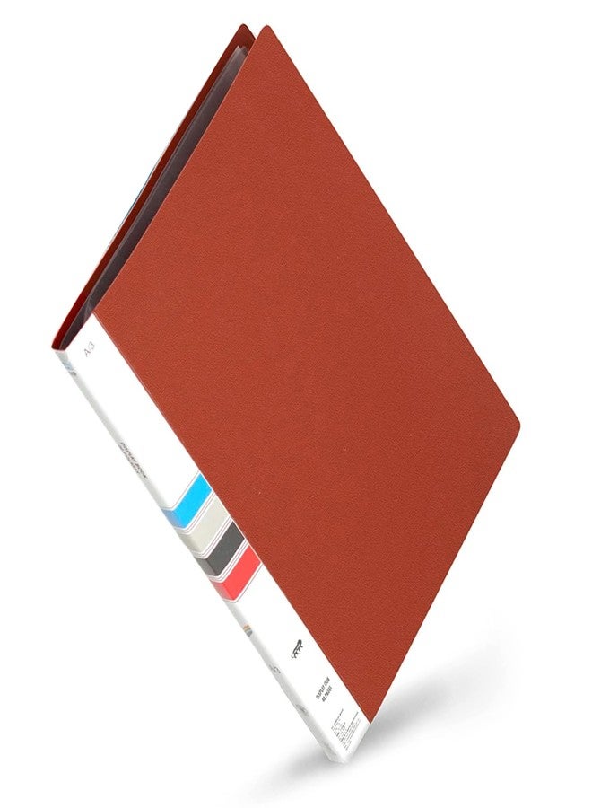 TULMAN 20 Pockets Bound A3 Size Presentation Display Book Portfolio File Binders with Plastic Clear Sleeves Document Organizer for Music Sheets Artwork Drawing for School Office - (Color May Vary) - Image 1