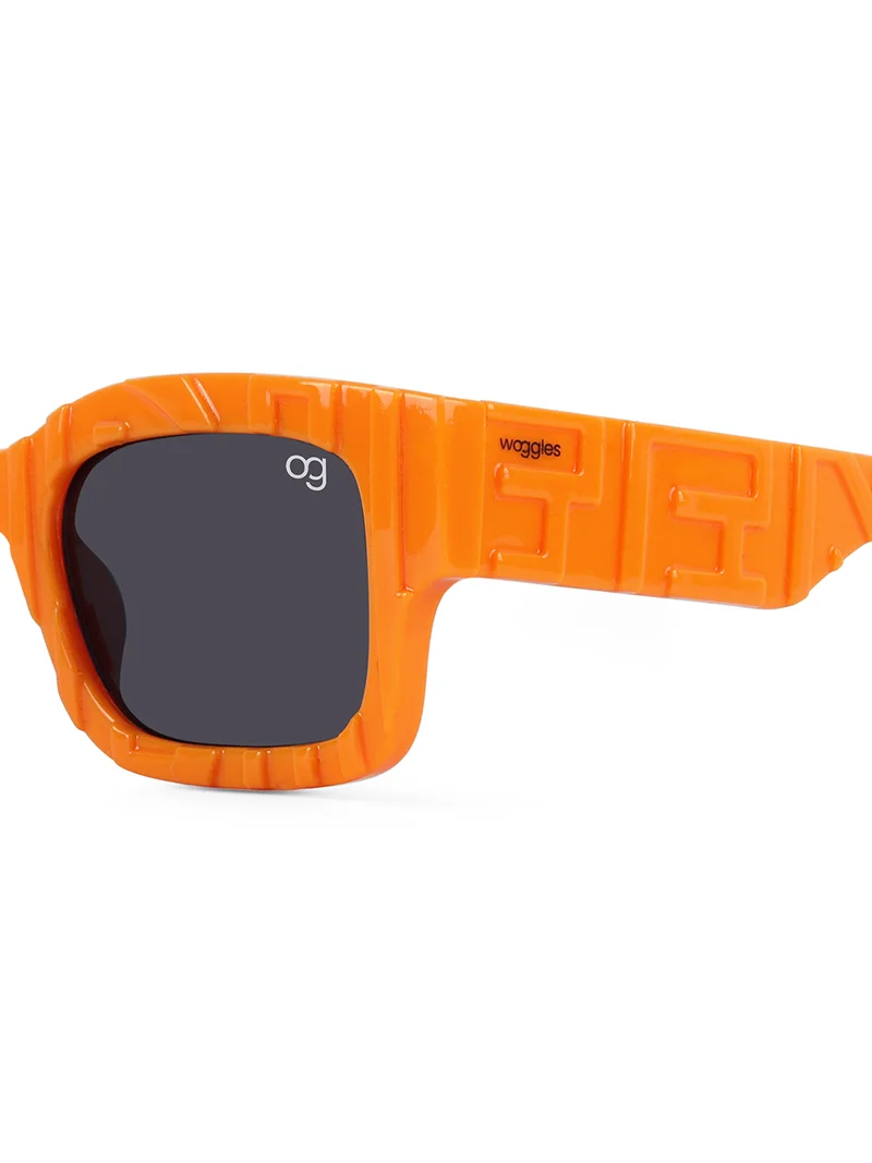 Woggles Stylish Orange kids Rectangle Kids Sunglasses