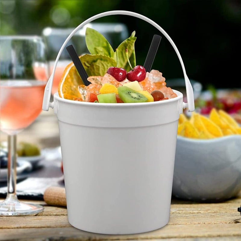 comfrt Plastic Cocktail Buckets for Drinks Anything But A Cup Party Ideas 32oz Reusable Punch Bowls 5Pack 1 Liter Ice Bucket Smoothie Bucket - Image 3