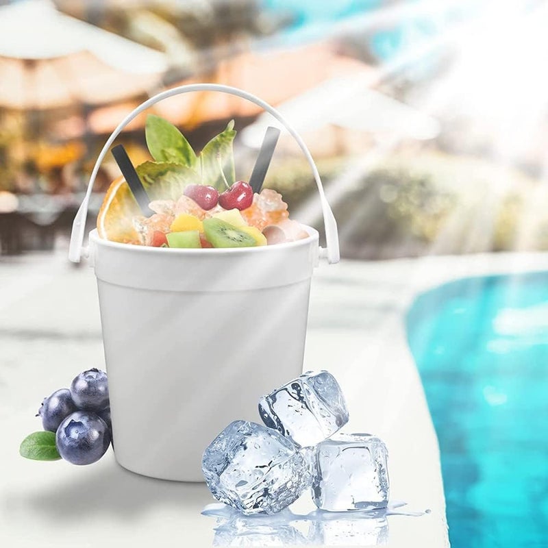 comfrt Plastic Cocktail Buckets for Drinks Anything But A Cup Party Ideas 32oz Reusable Punch Bowls 5Pack 1 Liter Ice Bucket Smoothie Bucket - Image 2