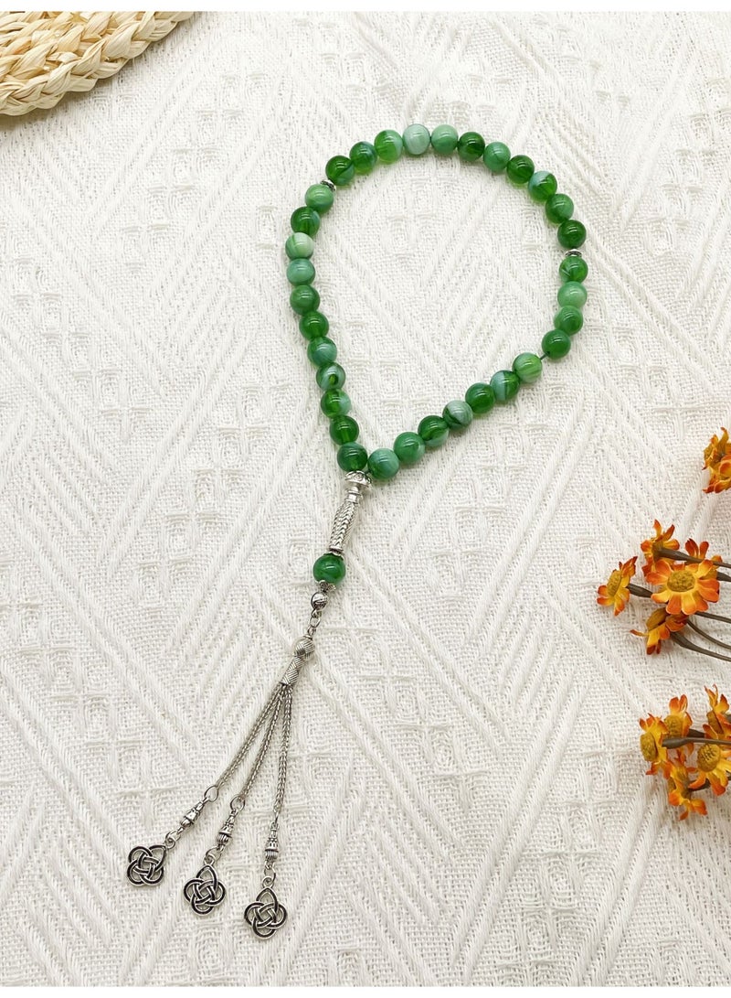 33 Natural Jade Prayer BeadsTasbih/10mm - Image 3