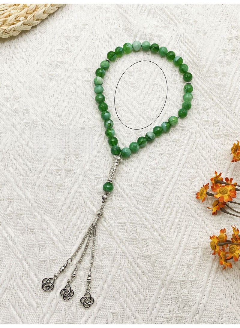 33 Natural Jade Prayer BeadsTasbih/10mm - Image 4