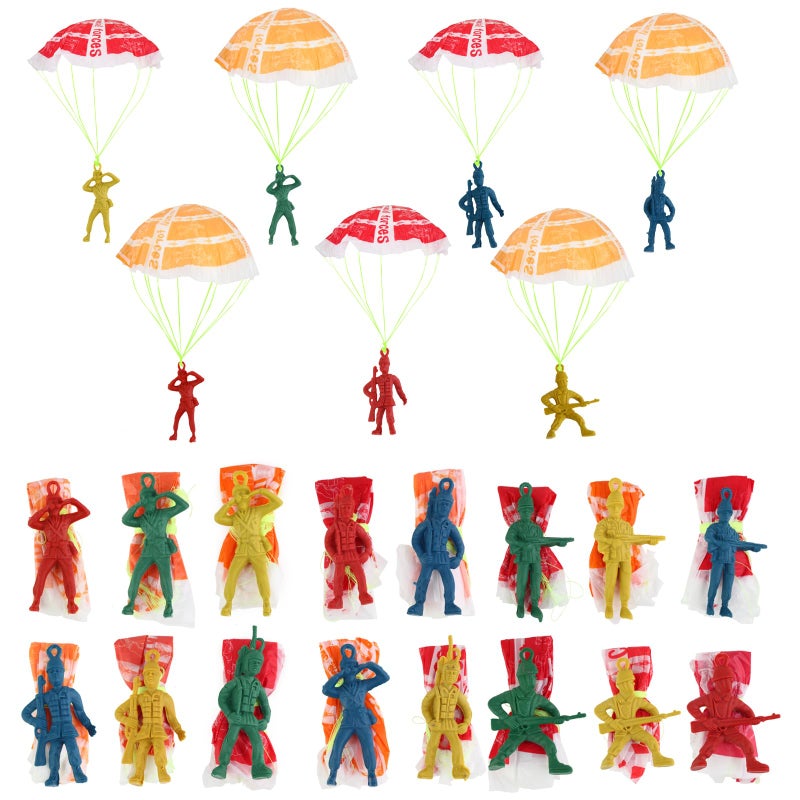 Manmel 40PCS Parachute Toy Outdoor Flying Toy for Kids 3 4 5 6 7 8 9 Mini Paratroopers Army Parachute Flying Throwing Outside Toys for Toddlers Boys Girls Party Favors Goodie Bag Stuffers - Image 4