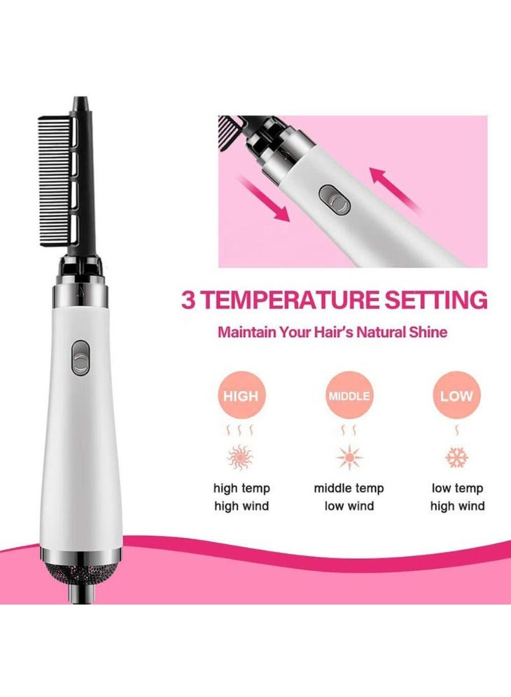 Arabest Hair Dryer Brush, 3-in-1 Hair Dryer Brush, for Fast Drying, Curling Drying, Straightening Combing, Hair Styler, Professional Hot Air Brush Set,  Negative Ion Ceramic Coating (White) - Image 2