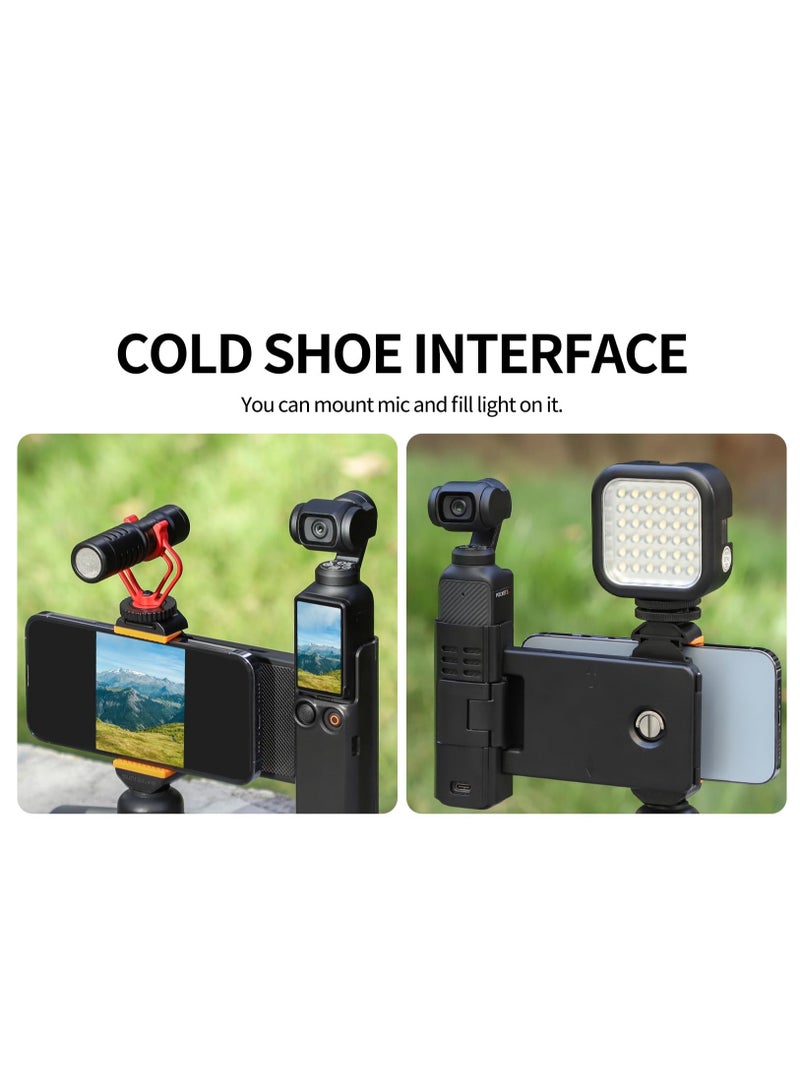 Phone Holder Mount for DJI OSMO Pocket 3 Microphone Tripod Expansion Mount Extension Adapter with 1/4" Thread Screw for DJI Osmo Pocket 3 Accessories