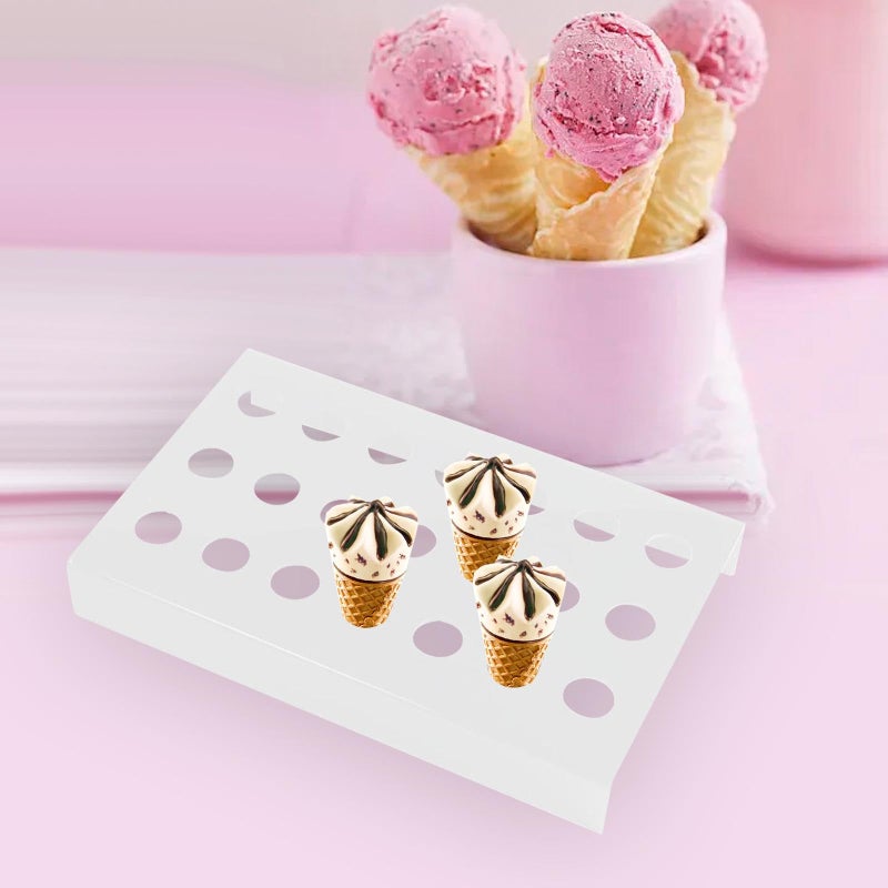 Multipurpose Waffle Cones Holder Stand For Ice Cream Cupcake Kitchen 22 5cmx14cmx3cm - Image 3