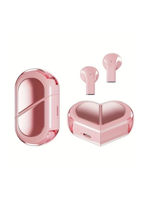 New Valentine's Day Gift Headphones Wireless Earbuds HiFi Stereo Playtime Wireless Earphones With ENC Noise Cancelling Mic