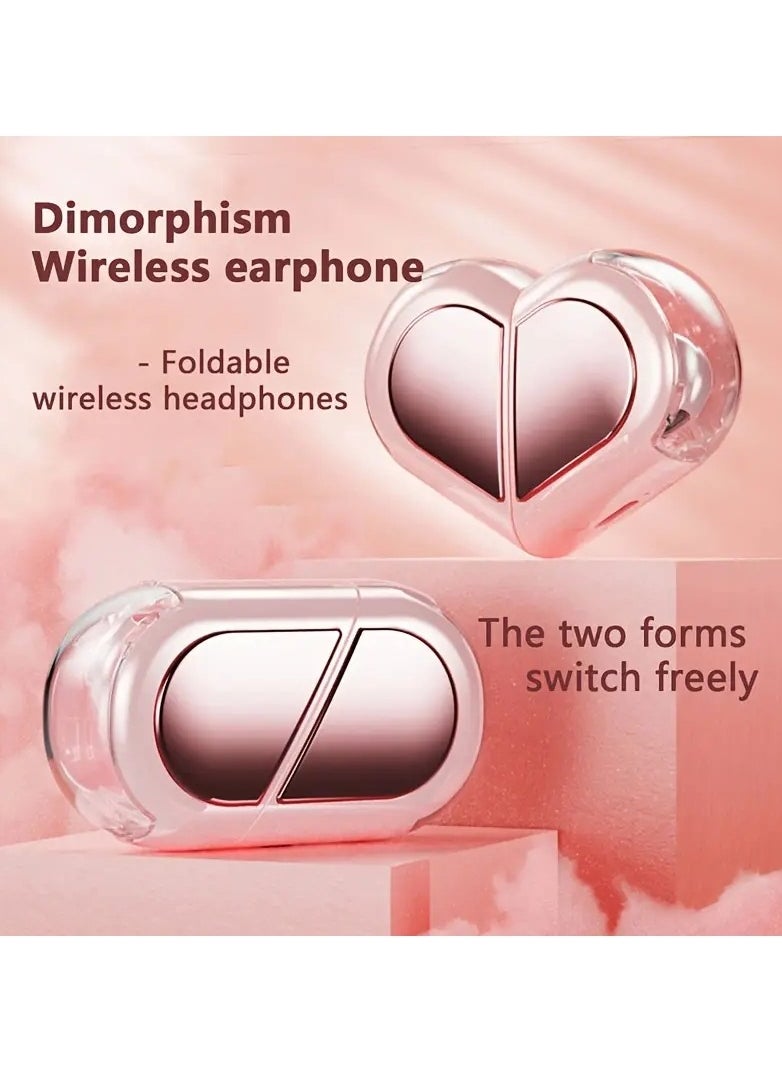 New Valentine's Day Gift Headphones Wireless Earbuds HiFi Stereo Playtime Wireless Earphones With ENC Noise Cancelling Mic
