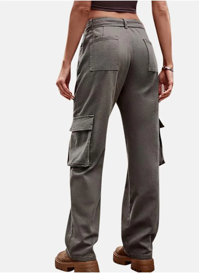 يونيكي Grey Denim Cargo Pants