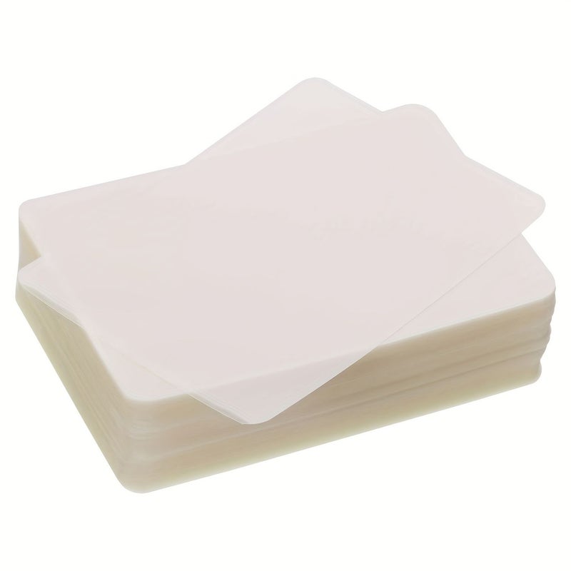 200 Pcs White Warm Wrap 2.6 X 3.74 Inches Transparent Universal Thermal Laminating Sheets For Laminator Machine Photo Paper File Cards Office Supplies - Image 1