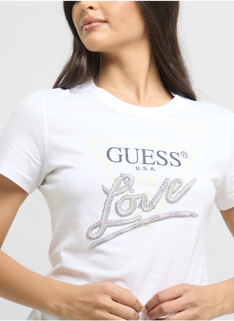 GUESS Love Triangle T-Shirt  - Image 3