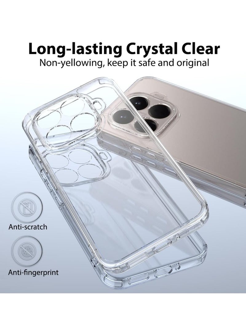 Compatible with Xiaomi 15T Pro 5G cases, transparent ultra-thin shockproof protective cover with scratch-resistant hard PC back and flexible per phone case. - Image 2