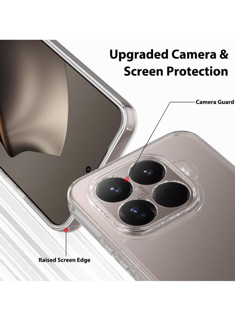 Compatible with Xiaomi 15T Pro 5G cases, transparent ultra-thin shockproof protective cover with scratch-resistant hard PC back and flexible per phone case. - Image 3