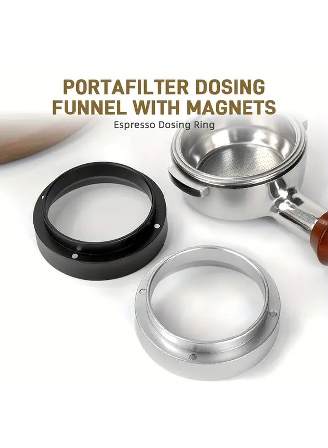 Black Ring Magnetic Espresso Dosing Funnel 5.1cm for Portafilter - Image 2