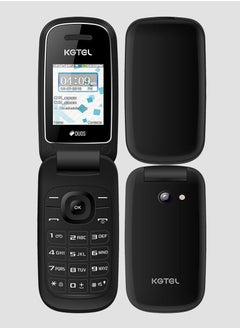 KGTEL E1272 Folding GSM Phone Dual-Sim Flip-Flap Calssic Mobile Phone (Black)