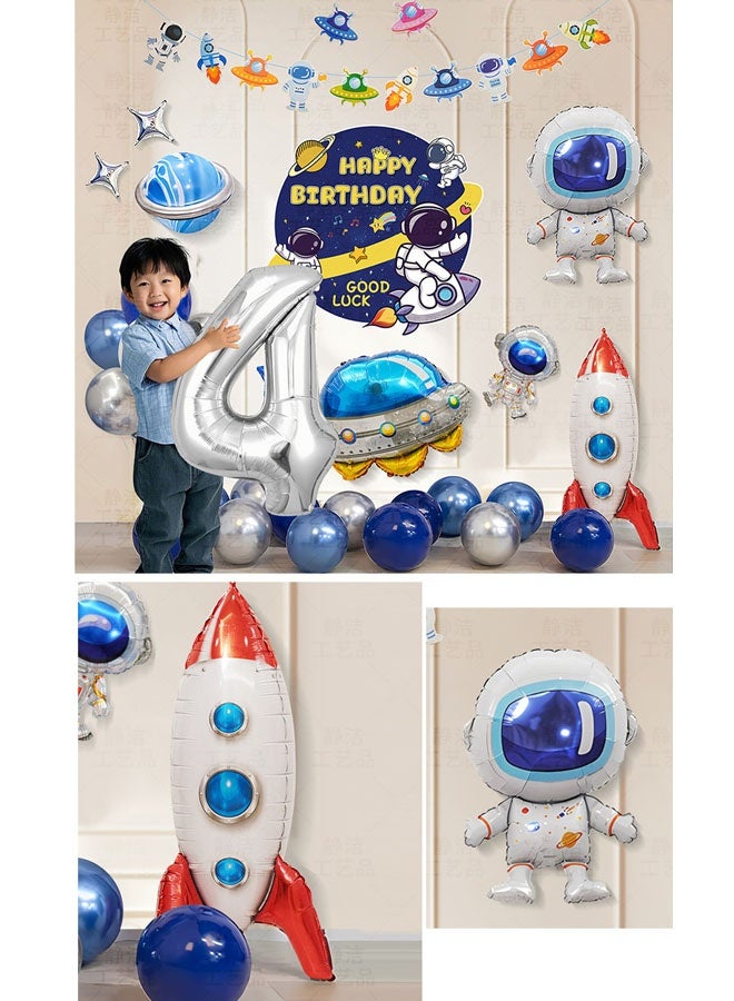 Birthday Party Decoration Balloon Set Astronaut Theme Boy - Image 2