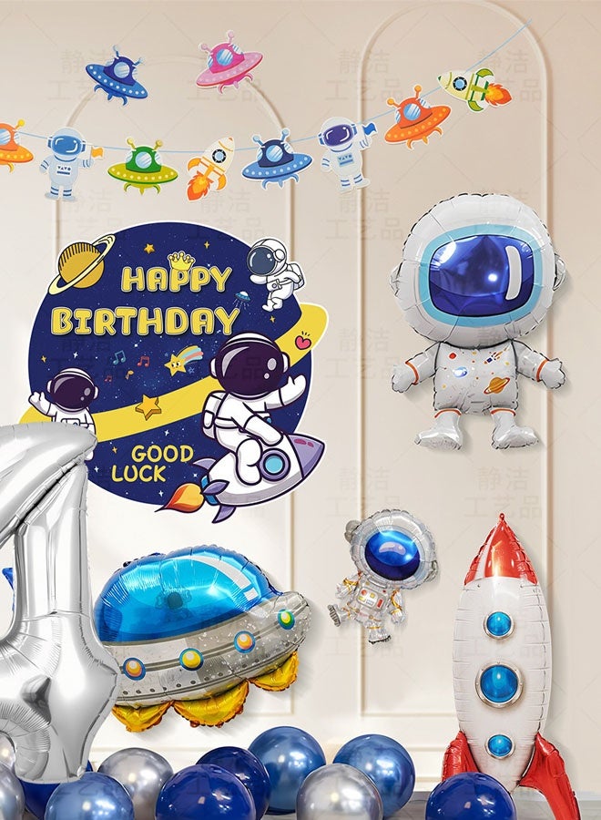 Birthday Party Decoration Balloon Set Astronaut Theme Boy - Image 4