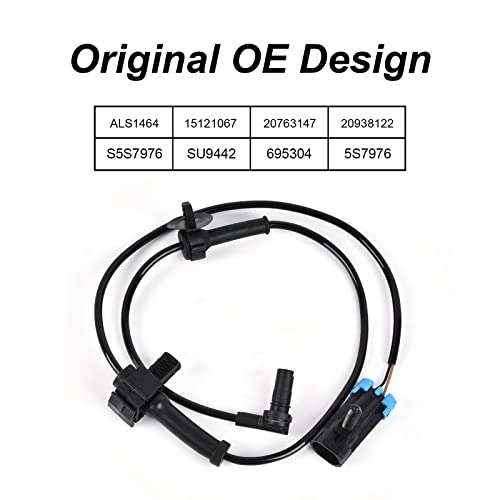 SPEEDWOW 695-304 ABS Wheel Speed Sensor Rear Left Right for Chevy Tahoe Avalanche Suburban 1500 for Cadillac Escalade ESV EXT for GMC Yukon XL 1500, 2007 2008 2009 2010 2011 2012 2013 2014 07 08 .. 14 - Image 2