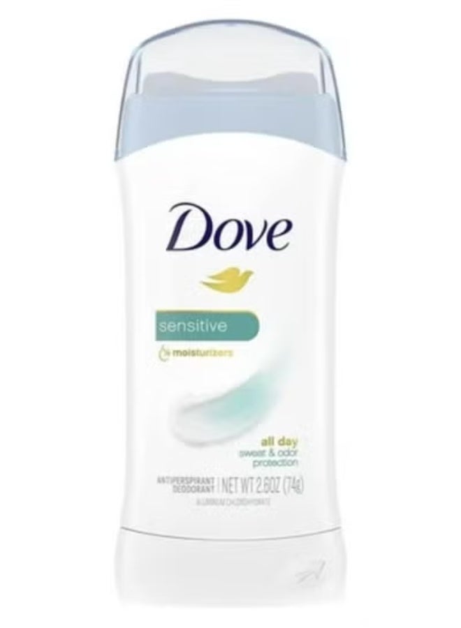 Sensitive Sweat and Odor Protection Antiperspirant Deodorant Stick 74g