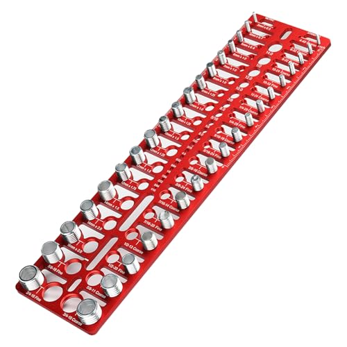 Esdabem 55 Nut and Bolt Thread Checker - Thread Checker Standard and Metric Bolt and Nut Identifier Gauge 20 Standard & 16 Metric 19 Drill Gauges Thread Gauge Screw Size and Thread Gauge Inch & Metric - Image 1