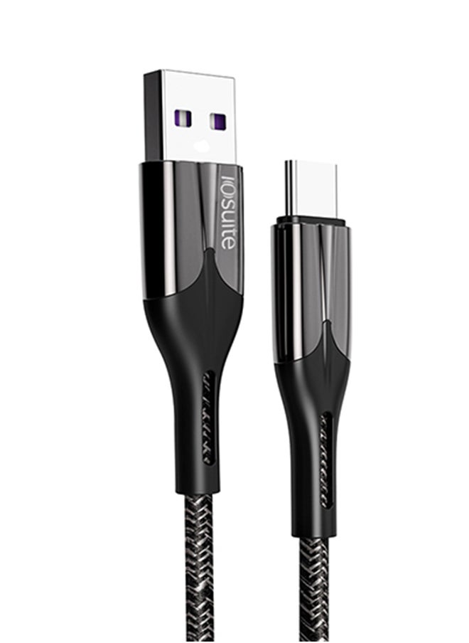 iOsuite 5A Supercharge USB-A to USB-C Cable Black 1M  - Image 1