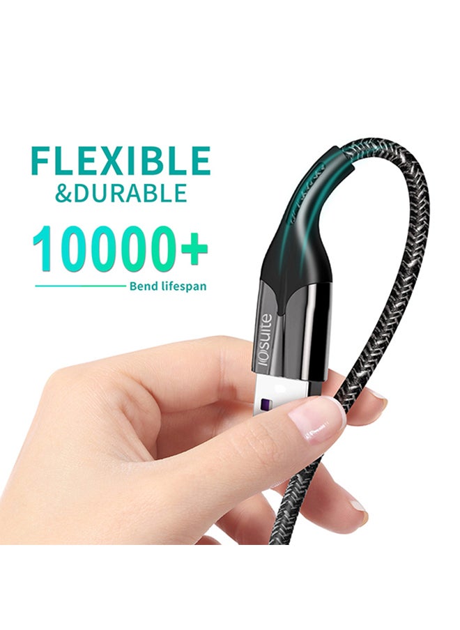 iOsuite 5A Supercharge USB-A to USB-C Cable Black 1M  - Image 5