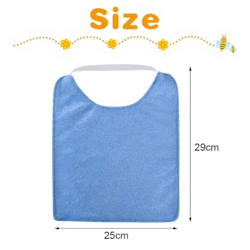 Vicloon Baby Bibs, 5PCS Terry Bib Set, Baby Bibs for Boys, Girls, Terry Drool Cotton Bibs Waterproof protection, Adjustable Elastic Strap, Baby Bandana Drool Bibs for Feeding, Teething Drooling(Color) - Image 2