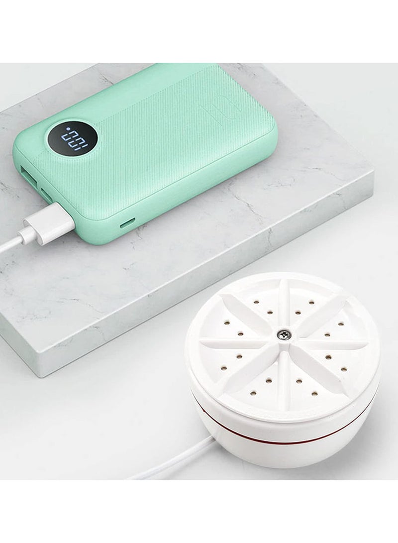 GGOOT Mini Washing Machine, Foldable Laundry Washer Automatic Cycle Ultrasonic Turbine Washer USB Power Portable Underwear Washer Travel Washing Machine for Baby Clothes, Socks, Underpant - Image 5