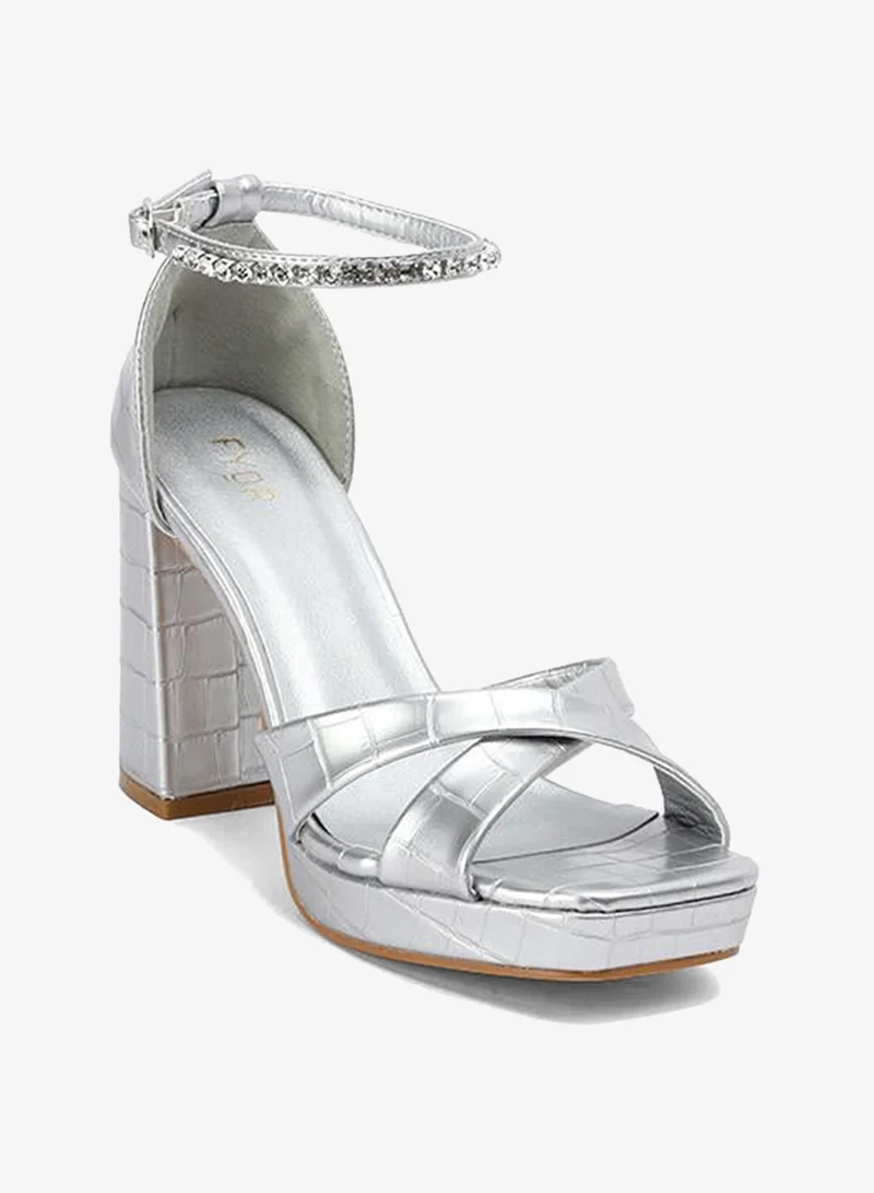 FYOR Diamante Buckle Ankle Strap Sandal HL 135