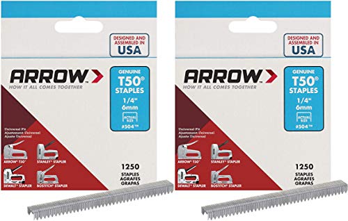 Arrow Fastener 504 Genuine T50 14Inch Staples Pack of 2