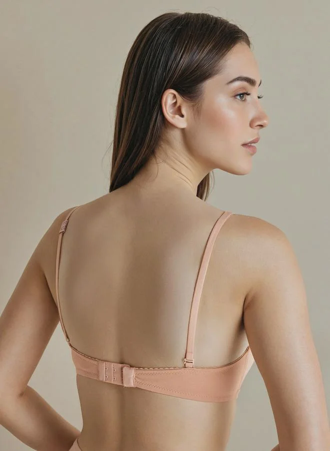 أدريا Floral Lace Textured Demi Bra