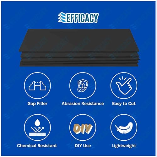Efficacy Shalitex Rubber Expansion Joint Filler Board, Rubber Sheet Size 61 x 30 cm (24 x 12 Inches) 12mm Thick for Plumbing, Gaskets DIY Material, Supports, Abrasion, Flooring (Pack of 1) - Image 2
