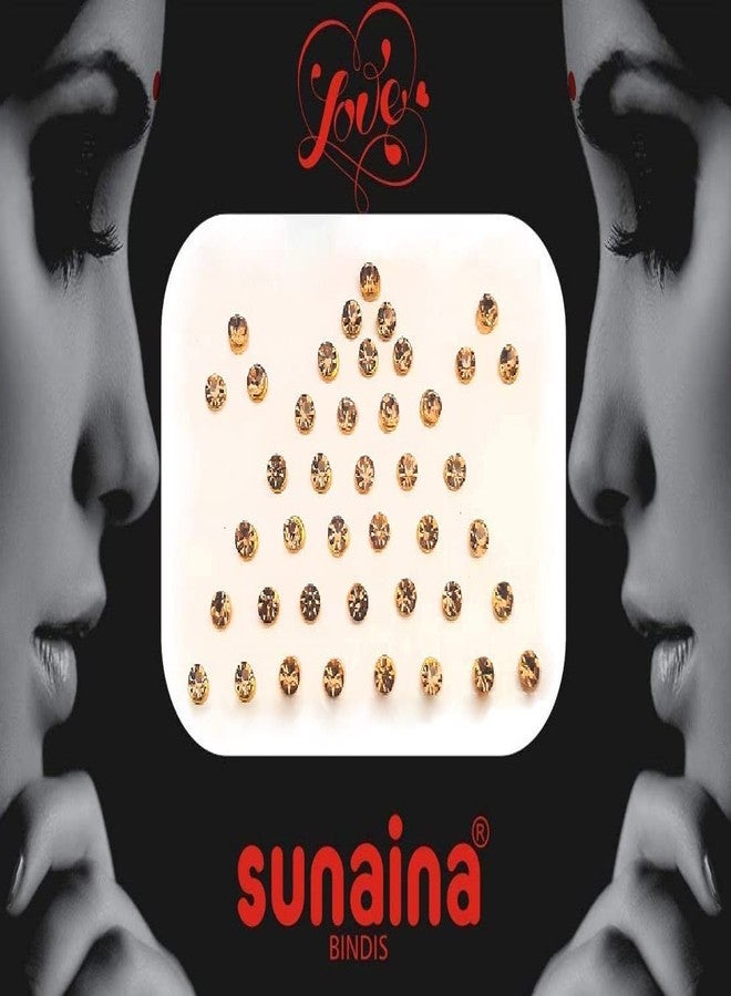 Sunaina New Love Collection Elegant Studd Bindi Multicolor/Silver/Golden Stones Bindi Tikka For Girls Women Ladies (Pack Of 3) - Image 3