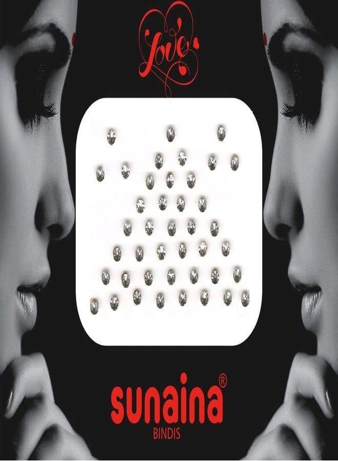 Sunaina New Love Collection Elegant Studd Bindi Multicolor/Silver/Golden Stones Bindi Tikka For Girls Women Ladies (Pack Of 3) - Image 5