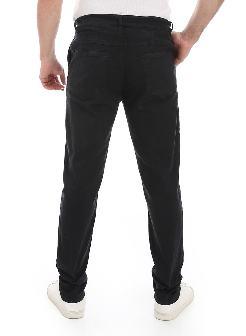 Andora Plain Gabardine Fit Trousers _ Black - Image 3