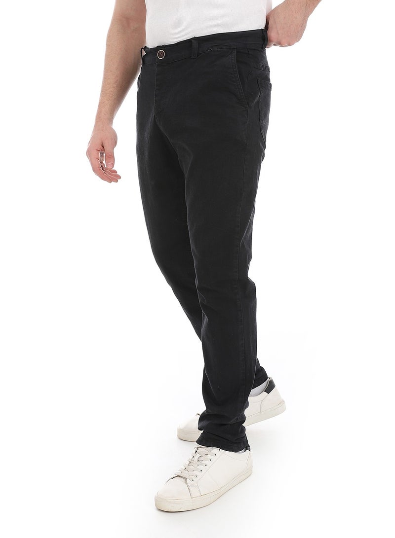 Andora Plain Gabardine Fit Trousers _ Black - Image 2
