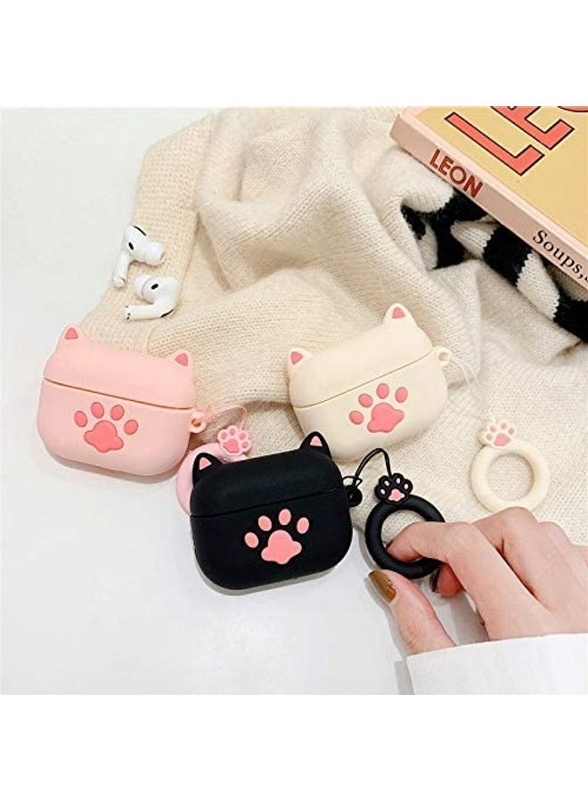 Protective Case Cover Compatible with New Apple AirPods 3rd Generation Black/Pink - Image 3